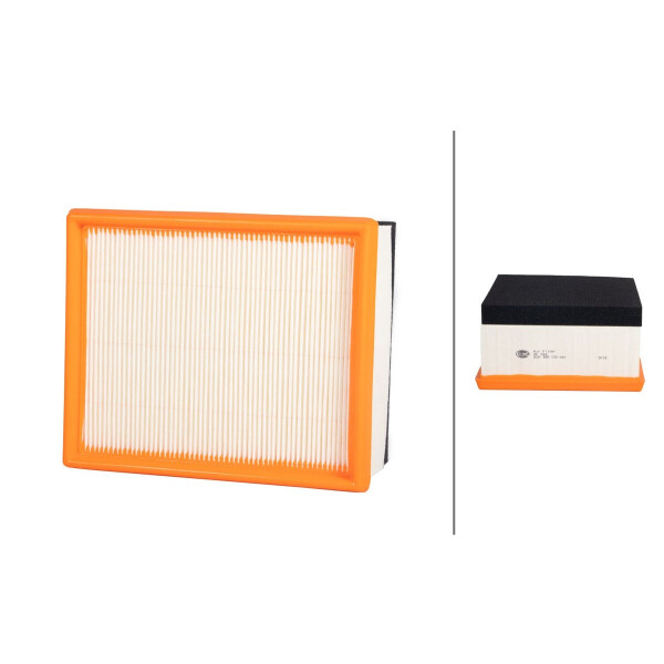 Air Filter insert 207 x 170 mm HELLA suitable for PEUGEOT and others