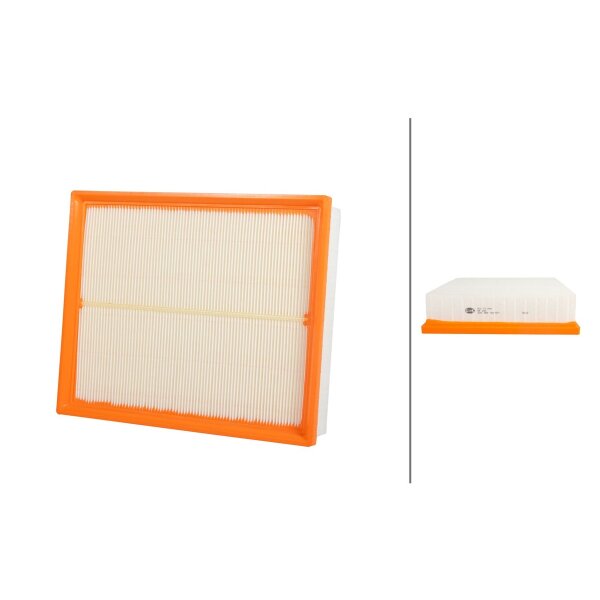 Air Filter insert 284 x 231 mm HELLA IAM-Expertise suitable for e.g. AUDI A1