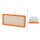 Air Filter insert 303 x 138 mm HELLA suitable for e.g. TOYOTA URBAN