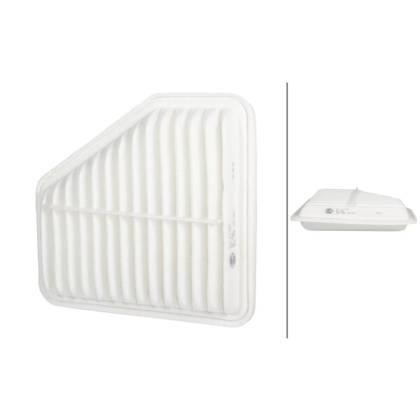 Air Filter insert 254 x 238 mm HELLA suitable for e.g. TOYOTA RAV