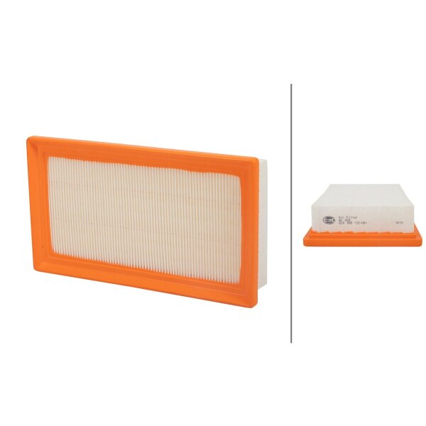 Luftfilter-Einsatz 254 x 145 mm HELLA passend für u.a. KIA STONIC