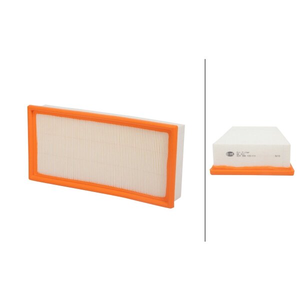 Air Filter insert 310 x 149 mm HELLA suitable for e.g. FORD TRANSIT