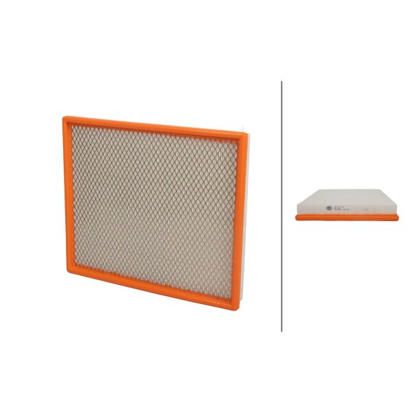Air Filter insert 316 x 262 mm HELLA IAM-Expertise suitable for e.g. OPEL MOVANO