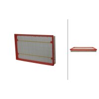 Air Filter insert 418 x 227 mm HELLA for MERCEDES-BENZ...