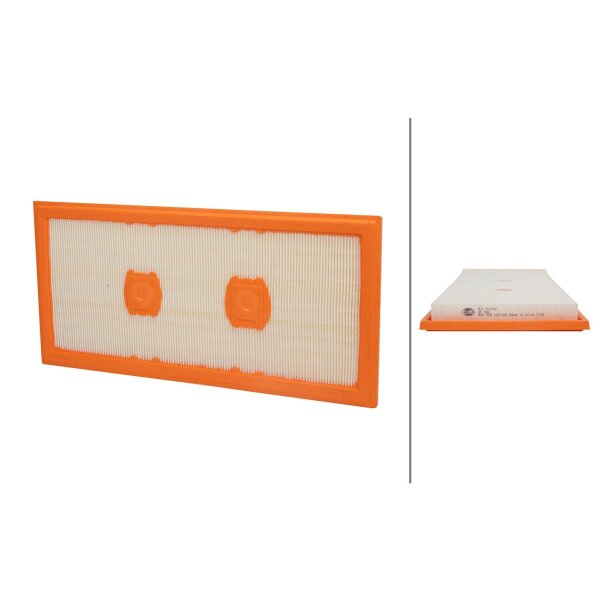 Air Filter insert 424 x 200 mm HELLA for MERCEDES-BENZ C-CLASS and others