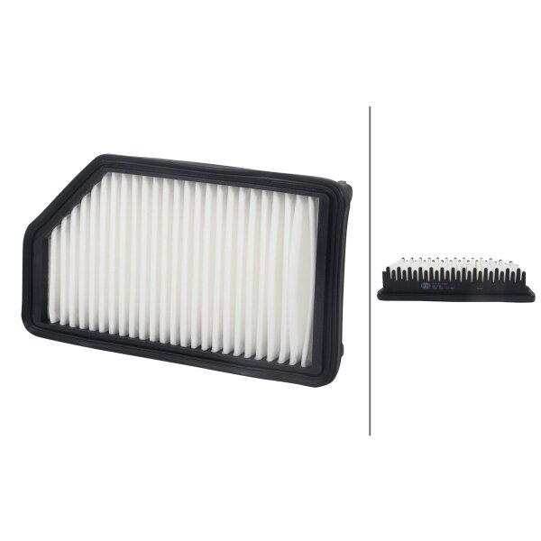 Air Filter insert 256 x 146 mm HELLA IAM-Expertise suitable for e.g. KIA RIO