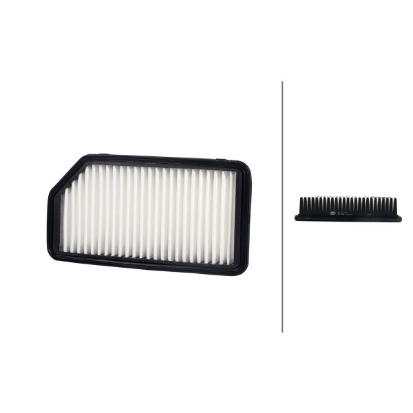 Air Filter insert 247 x 130 mm HELLA IAM-Expertise fits KIA RIO