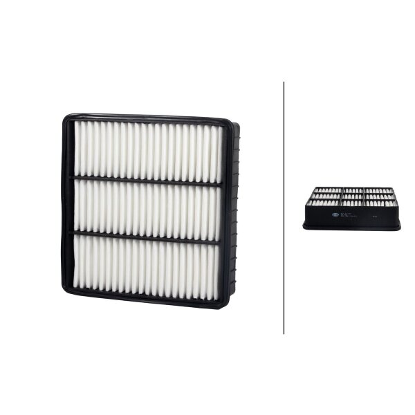 Air Filter insert 213 x 205 mm HELLA for e.g. MITSUBISHI LANCER