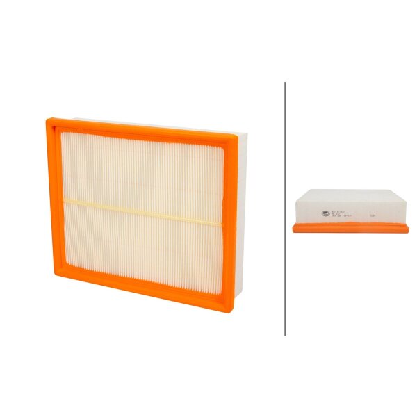 Air Filter insert 256 x 212 mm HELLA suitable for BMW X5 and others