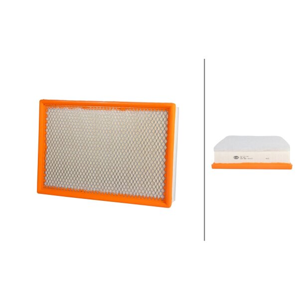 Air Filter insert 311 x 210 mm HELLA suitable for e.g. VW SHARAN