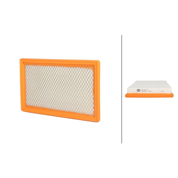 Air Filter insert 275 x 165 mm HELLA IAM-Expertise suitable for e.g. MINI