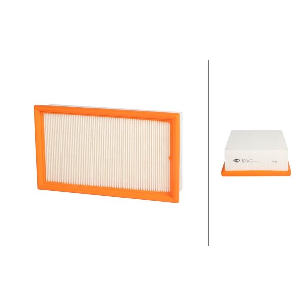 Air Filter insert 256 x 150 mm HELLA suitable for BMW 3 Series and others