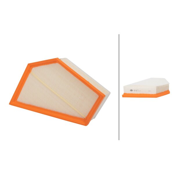 Air Filter insert 288 x 265 mm HELLA suitable for e.g. VOLVO C30