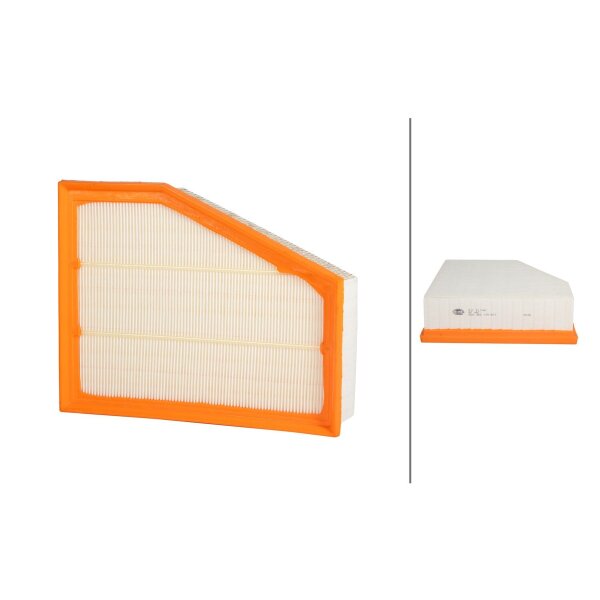 Air Filter insert 282 x 227 mm HELLA IAM-Expertise suitable for e.g. AUDI A1