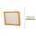 Air Filter insert 245 x 195 mm HELLA suitable for e.g. RENAULT LAGUNA