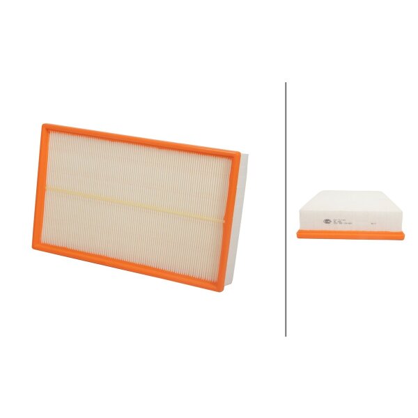 Air Filter insert 256 x 216 mm HELLA IAM-Expertise fits VOLVO S80