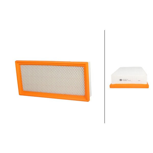 Air Filter insert 362 x 172 mm HELLA for MERCEDES-BENZ SL and others