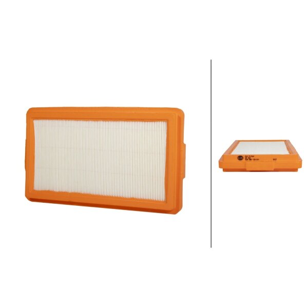 Air Filter insert 320 x 182 mm HELLA suitable for BMW 3 Series and others