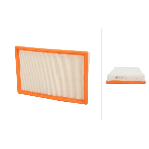 Air Filter insert 285 x 184 mm HELLA IAM-Expertise suitable for e.g. OPEL VECTRA