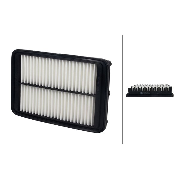 Air Filter insert 257 x 165 mm HELLA suitable for HYUNDAI CRETA