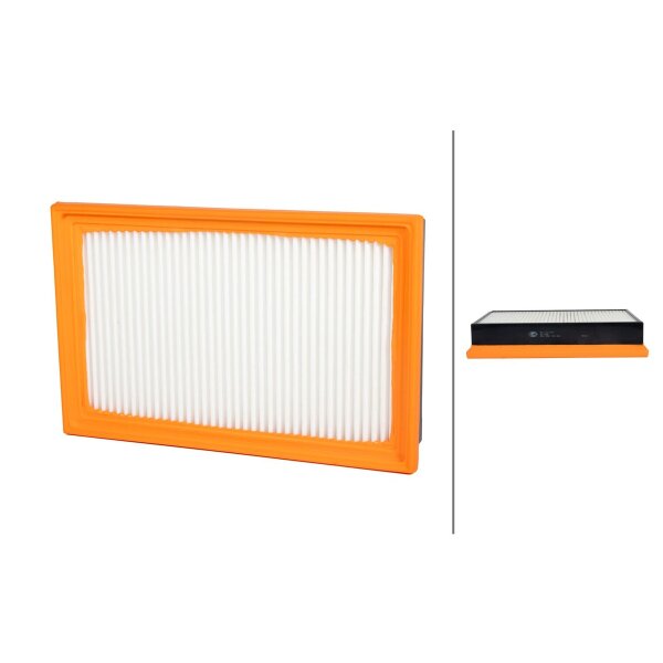 Air Filter insert 305 x 196 mm HELLA suitable for e.g. KIA CARNIVAL