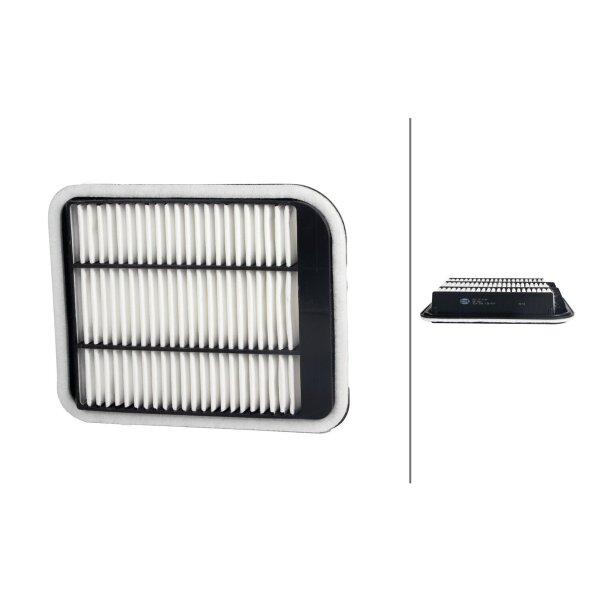 Air Filter insert 255 x 205 mm HELLA suitable for MITSUBISHI GRANDIS