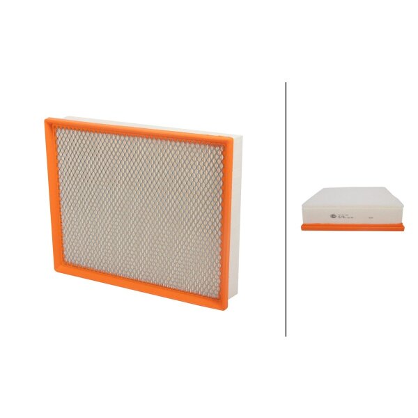 Air Filter insert 313 x 260 mm HELLA suitable for e.g. VW AMAROK