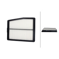 Air Filter insert 247 x 195 mm HELLA suitable for HYUNDAI...