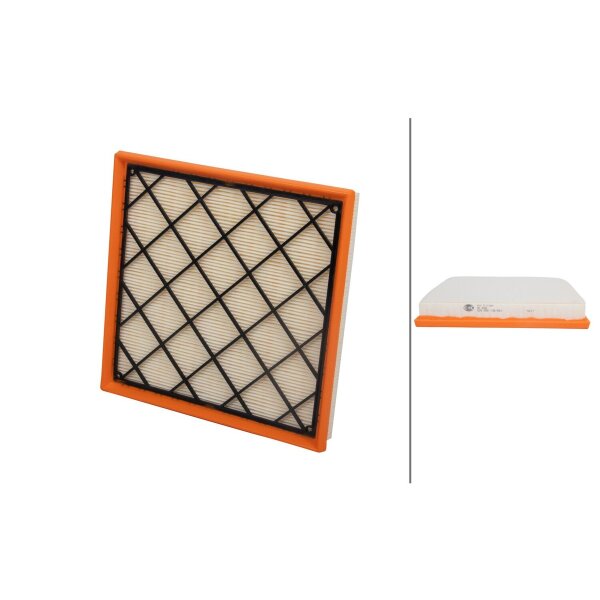 Air Filter insert 255 x 248 mm HELLA suitable for e.g. OPEL ASTRA