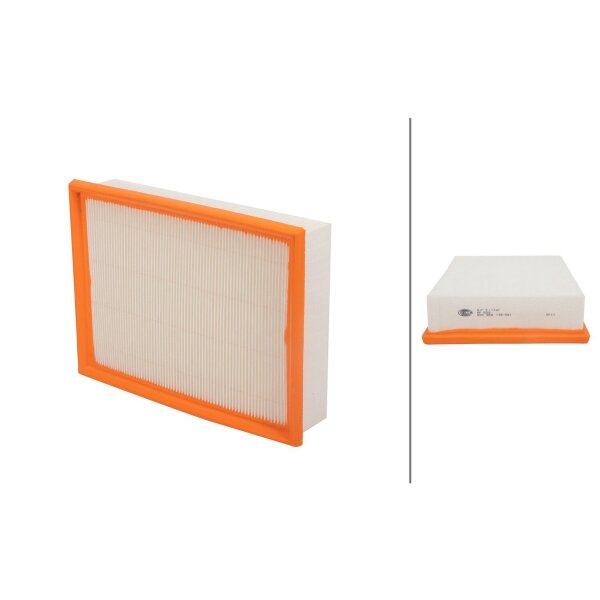 Air Filter insert 257 x 185 mm HELLA IAM-Expertise suitable for e.g. FORD ESCORT