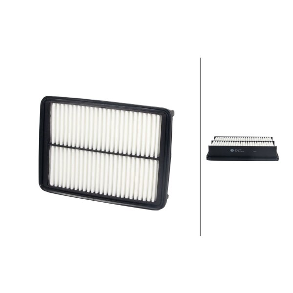 Air Filter insert 262 x 187 mm HELLA suitable for e.g. HYUNDAI H350