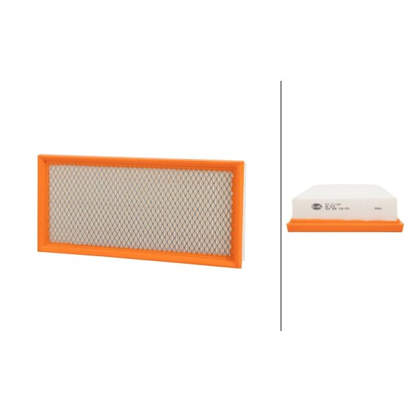 Air Filter insert 319 x 149 mm HELLA suitable for FORD COUGAR and others