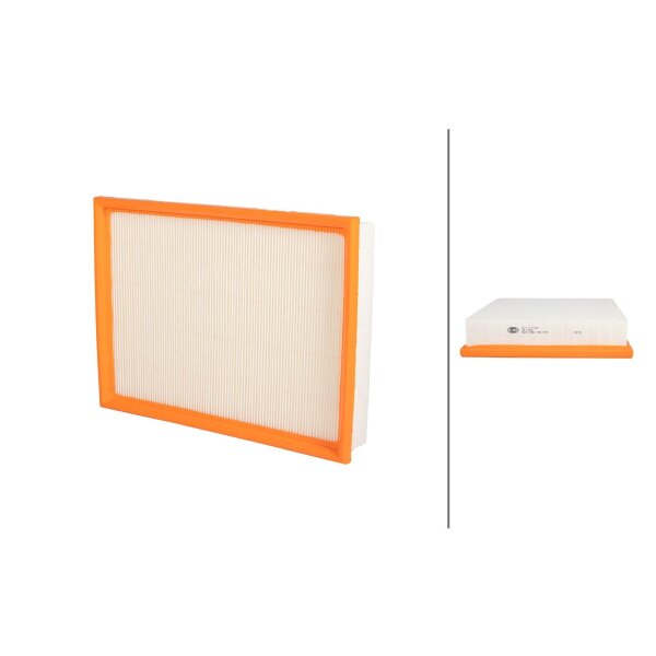 Air Filter insert 286 x 213 mm HELLA suitable for e.g. VOLVO 740