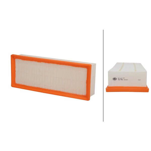 Air Filter insert 348 x 136 mm HELLA IAM-Expertise suitable for e.g. VW GOLF