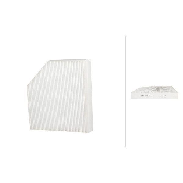 Cabin Filter Pollen filter 279 x 241 mm HELLA suitable for e.g. AUDI A4