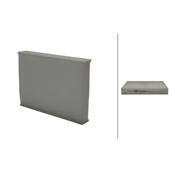 Cabin Filter Pollen filter 220 x 159 mm HELLA for e.g. JEEP RENEGADE