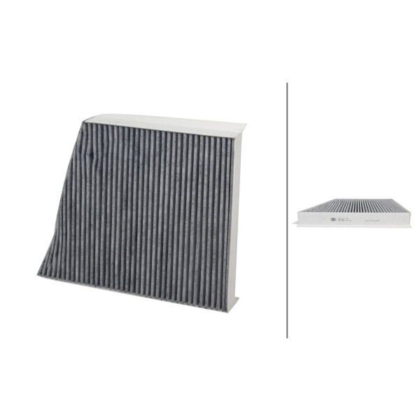 Cabin Filter Activated charcoal filter 310 x 254 mm HELLA for e.g. MB E-CLASS