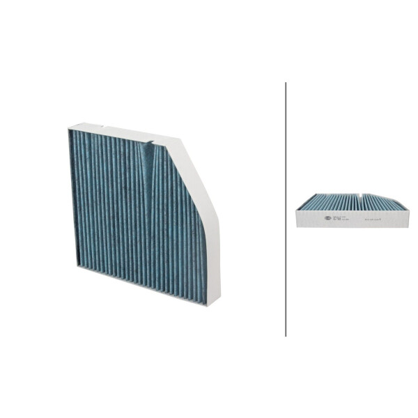 Cabin Filter Pollen Filter 259 x 244 mm HELLA for e.g. MERCEDES-BENZ C-CLASS