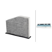 Cabin Filter with antibacterial effect 272 x 213 mm HELLA...
