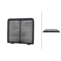 Cabin Filter Activated charcoal filter 220 x 207 mm HELLA...