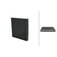 Cabin Filter Activated charcoal filter 224 x 235 mm HELLA...