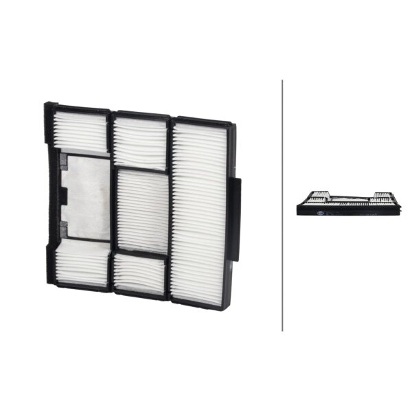 Cabin Filter Pollen filter 221 x 202 mm HELLA for e.g. TOYOTA COROLLA