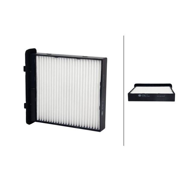 Cabin Filter Pollen filter 212 x 193 mm HELLA for SUZUKI SX4 and others