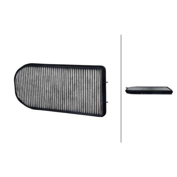 Cabin Filter Activated charcoal filter 368 x 178 mm HELLA fits BMW 7 Series