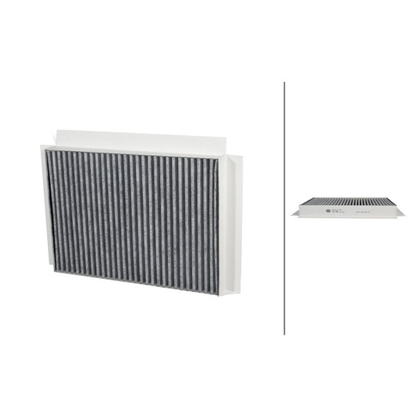 Cabin Filter Activated charcoal filter 264 x 190 mm HELLA for CHEVROLET CAPTIVA