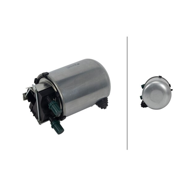 Fuel Filter In-line filter Ø 98 mm HELLA for NISSAN QASHQAI and others