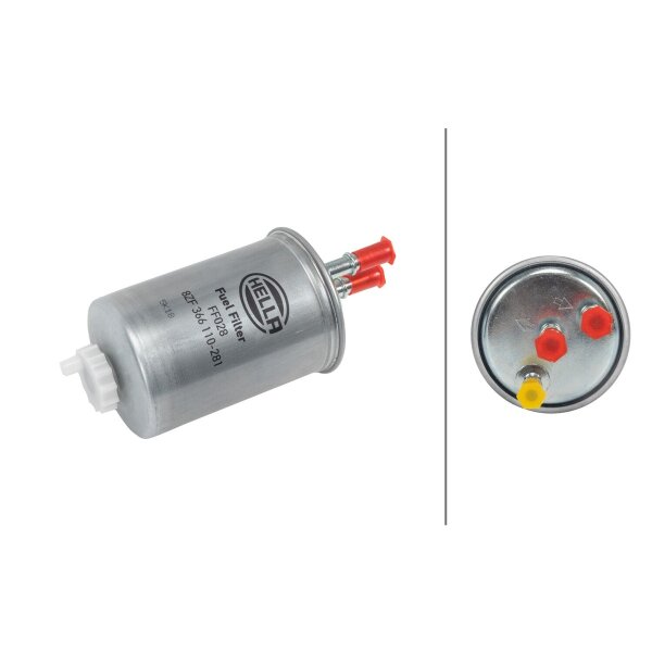 Fuel Filter In-line filter Ø 88 mm HELLA for SSANGYONG KYRON and others