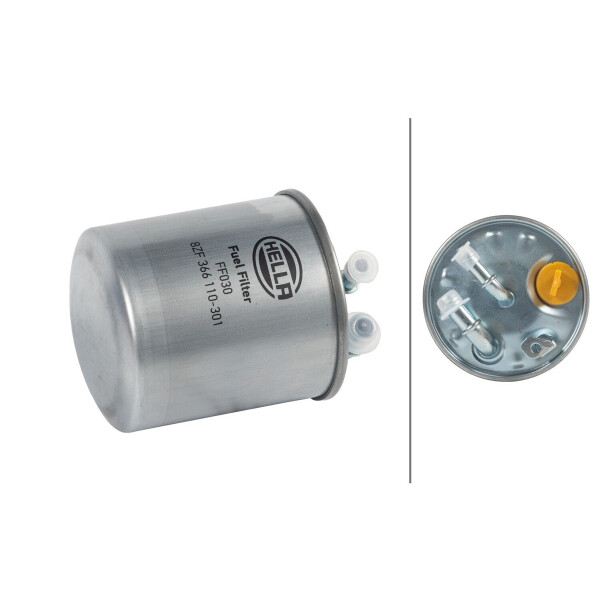 Fuel Filter In-line filter Ø 91 mm HELLA for MERCEDES-BENZ C-CLASS and others