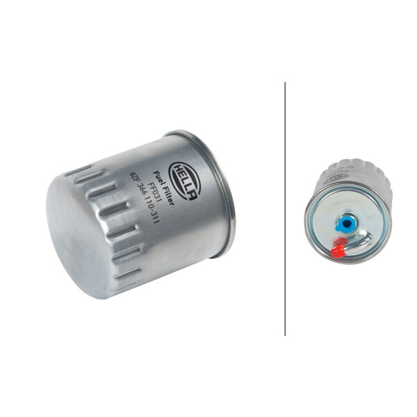 Fuel Filter In-line filter Ø 87 mm HELLA for MERCEDES-BENZ C-CLASS and others