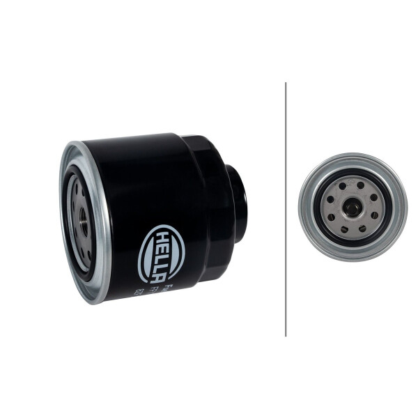 Kraftstofffilter einfach anschraubbar Ø 102 mm HELLA für u.a. MITSUBISHI L200